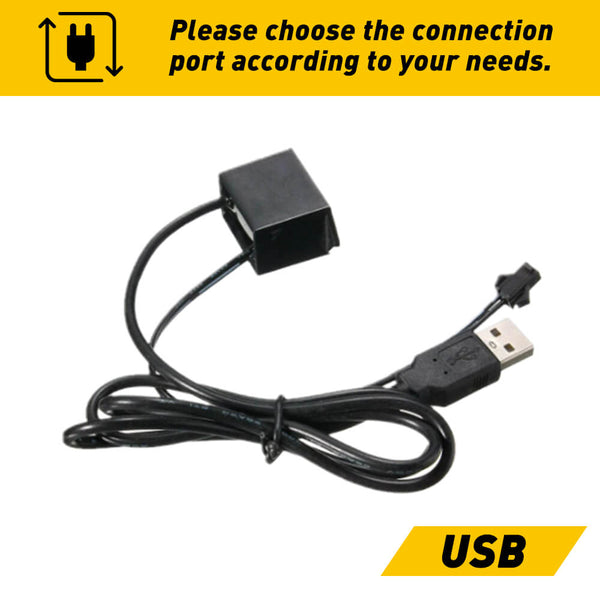 16.4FT Ice Blue Auto Car Interior Atmosphere Wire Strip Light LED Decor Lamp Accessories