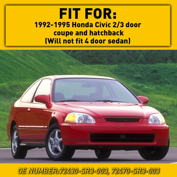 1992-1995 Honda Civic 2/3 Door Coupe & Hatchback LH/RH Door Pillar Trim