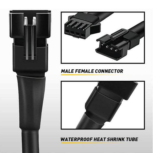 4 Pin Extension Wire Cable Connector For RGB LED Strip Rock Lights Glow-1.5M