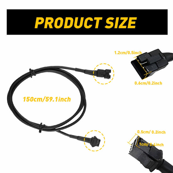 4 Pin Extension Wire Cable Connector For RGB LED Strip Rock Lights Glow-1.5M