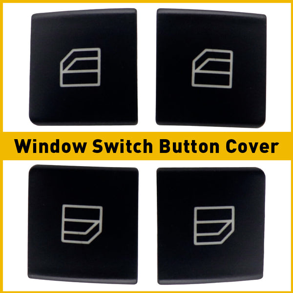 4Pcs For Mercedes-Benz Interior Switches Car Window Switch Button Cover