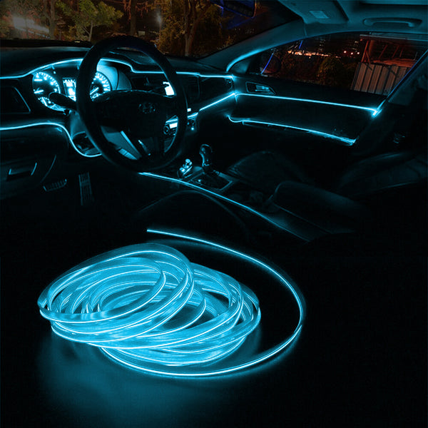 6.56FT Auto Car Interior Atmosphere Wire Strip Light LED Decor Lamp Accessories