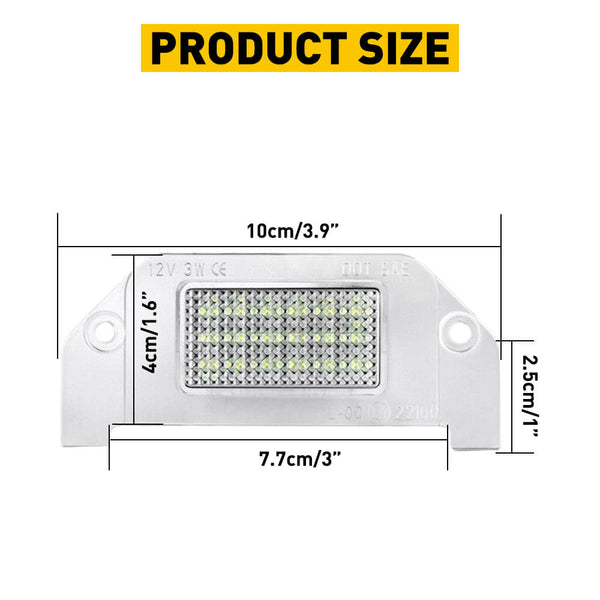 6000K White LED License Plate Light Kit For Dodge Charger Challenger Magnum Avenger Dart