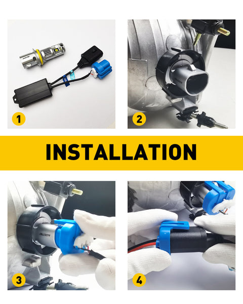 9007 HB5 Canbus Decoder Anti-Flicker Harness LED Bulbs Decoder Error Free