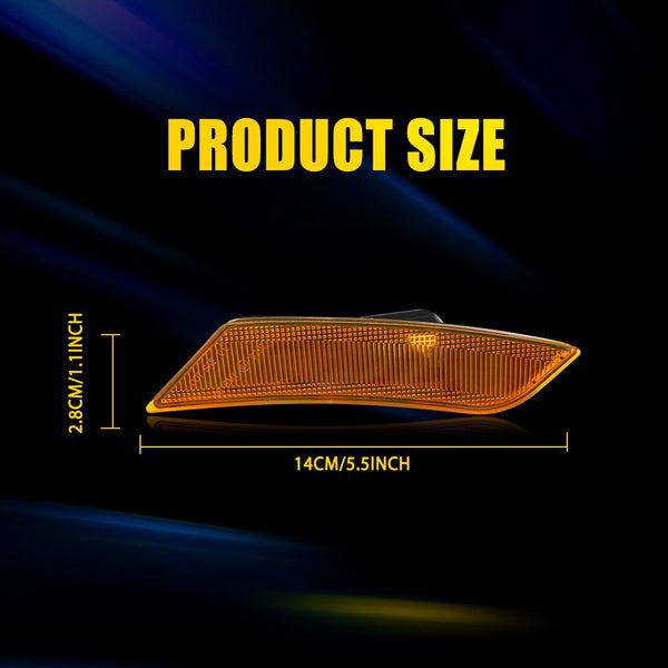 Amber LED Side Marker Light Housing for Cadillac ATS 2013-2014 & XT5 2017-2024, Front
