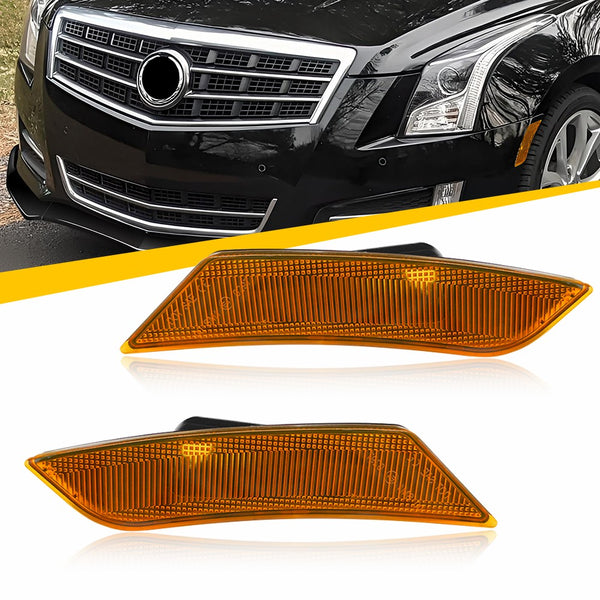 Amber LED Side Marker Light Housing for Cadillac ATS 2013-2014 & XT5 2017-2024, Front