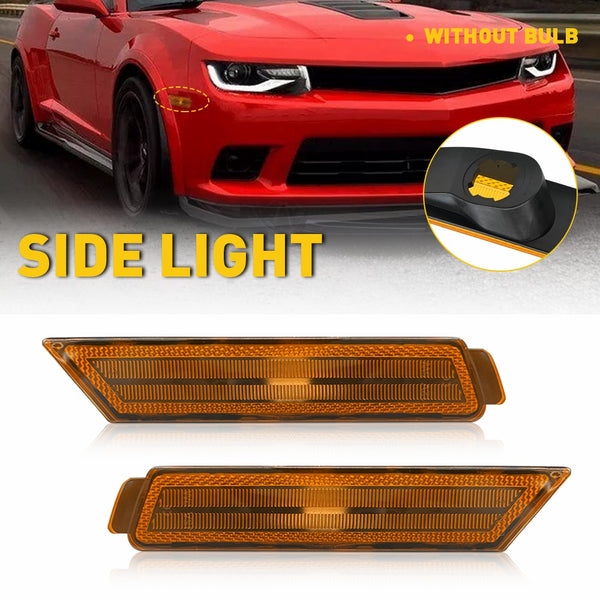 Amber LED Side Marker Light Reflector for Chevrolet Camaro 2010-2015, Front Bumper
