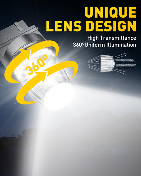 AUXITO 3156 3157 LED Bulb White Reverse Lights, 600% Brighter with Projector, Pack of 2