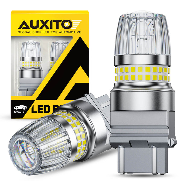 AUXITO 3156 3157 LED Bulb White Reverse Lights, 600% Brighter with Projector, Pack of 2