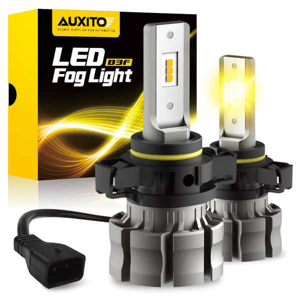 AUXITO 5202 LED Fog Light Bulbs, 3000K Amber Yellow 6000 Lumen Plug And Play,