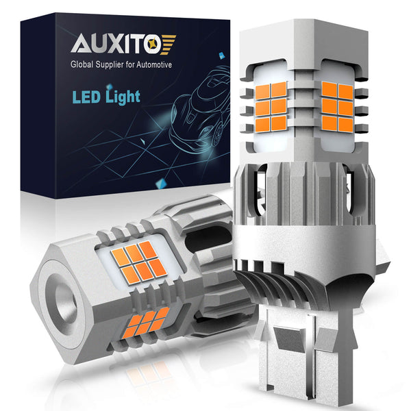AUXITO 7443 Anti Hyper Flash Amber LED Turn Signal Light Bulb Error Free