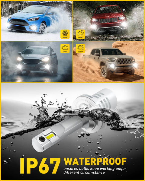 AUXITO 880 LED Bulb 3600LM 6500K Fog Light Bulb, GF Series