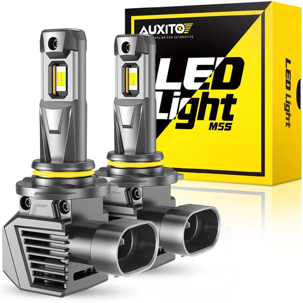 AUXITO 9006 Low Beam Headlight Bulb,22000LM 600% Brightness,2023 Upgraded 9006/ HB4 LED Headlight Bulbs,6500K White, Pack of 2