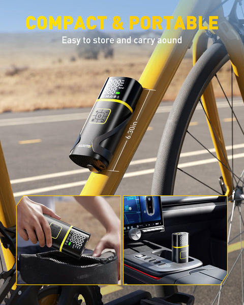 AUXITO A301 Tire Inflator Portable Air Compressor 150PSI Air Pump for Car Tires with Digital Pressure Gauge