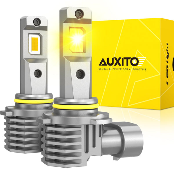 AUXITO H10 9140 9145 LED Fog Lights, 6500K Cool White, 600% Brighter, Mini Size, Plug & Play