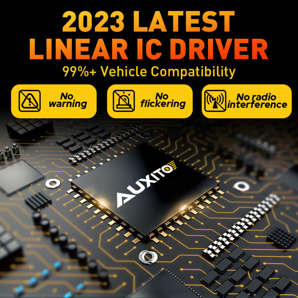 AUXITO H7 LED Headlight Bulb 18000LM 600% Brighter, H7 Headlight Bulb,6500K Cool White, 1:1 Size No Adapter Required, Pack of 2