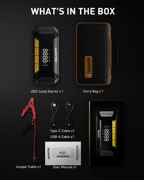 AUXITO J503 Portable 6000A Jump Starter 12V Battery Jump Box for Car & Truck