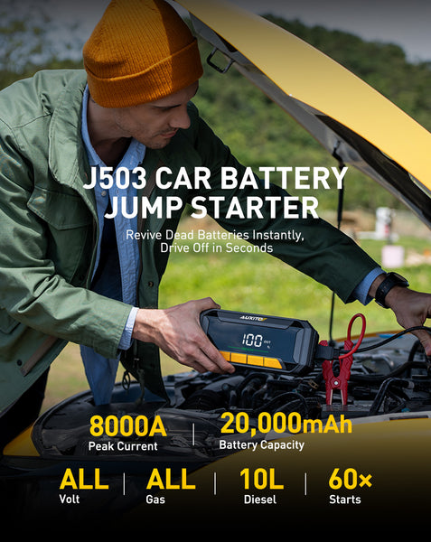 AUXITO J503 Portable 8000A Jump Starter 12V Battery Jump Box for Car & Truck