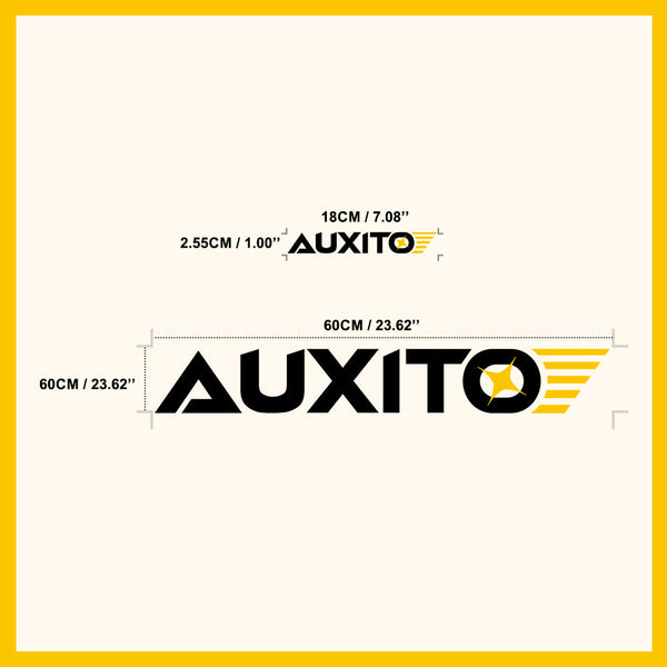 AUXITO Logo Sticker Decals Pack - Sizes: 7.08 in and 23.62 in