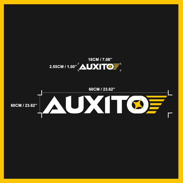 AUXITO Logo Sticker Decals Pack - Sizes: 7.08 in and 23.62 in