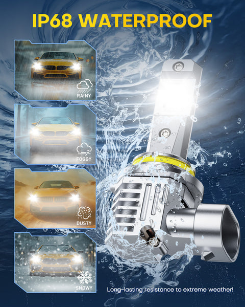 AUXITO M6 Series 9006 9005 LED Headlight Bulbs Combo Kits