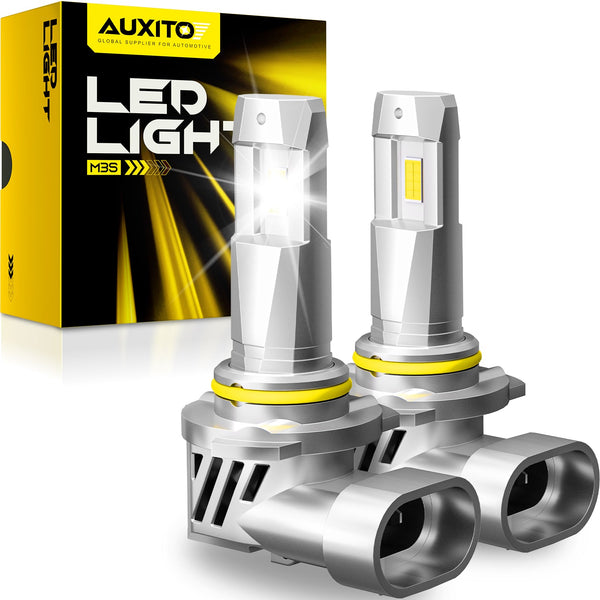 AUXITO Upgraded 9005 HB3 LED Headlight Bulbs 18000LM 6500K Cool White Wireless Design