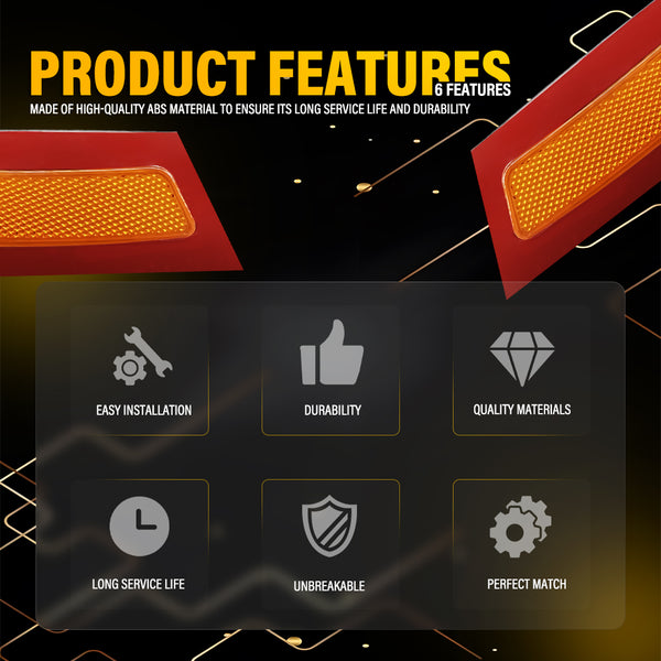 Bumper Reflector Side Marker Light for BMW X5 E70 2007-2010, Amber