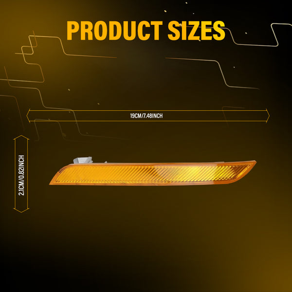 Bumper Reflector Side Marker Light for BMW X6 E71/E72 2008-2014, Amber