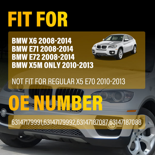 Bumper Reflector Side Marker Light for BMW X6 E71/E72 2008-2014, Amber