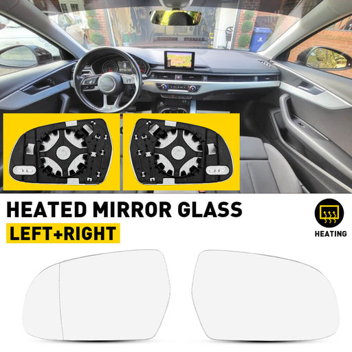 Car Rearview Side Heated Mirror Glass for Audi A3 A4 A5 S4 S5, Left and Right Side
