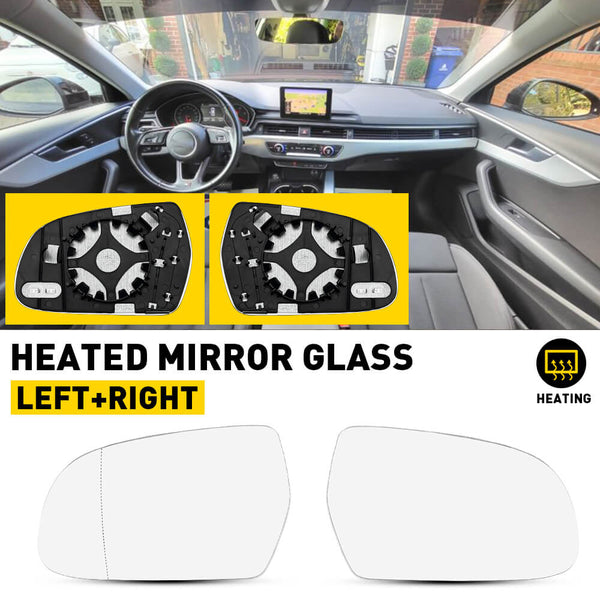 Car Rearview Side Heated Mirror Glass for Audi A3 A4 A5 S4 S5, Left and Right Side