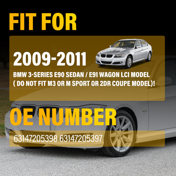 Clear Bumper Reflector Side Marker Light for BMW E90/E91 LCI Sedan 2009-2011