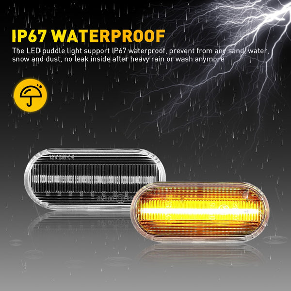 Clear Dynamic LED Side Marker Light for VW Golf MK4/Jetta/Passat, Front Fender