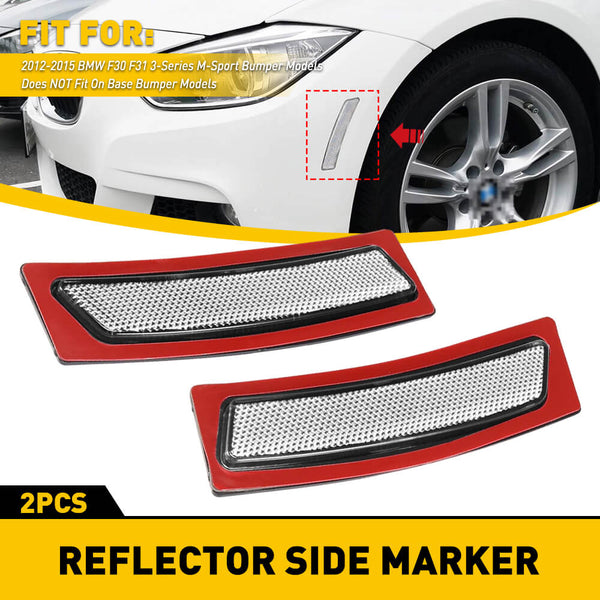 Clear Front Bumper Reflector Side Marker For 2012-2015 BMW F30 F31