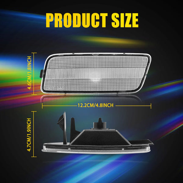 Clear LED Side Marker Light Housing for Volkswagen MK6 GTI 2010-2014, Front