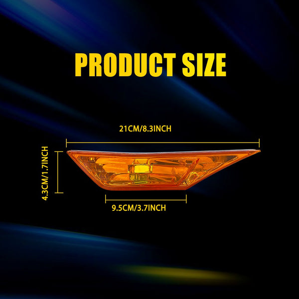 Clear LED Side Marker Light with Bulbs for Honda Civic 2016-2021, Front Fender