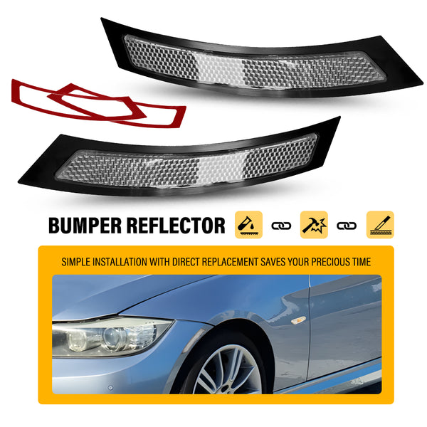 Clear/Smoked LED Bumper Reflector Side Marker Light for BMW E92/E93 Coupe 2007-2013