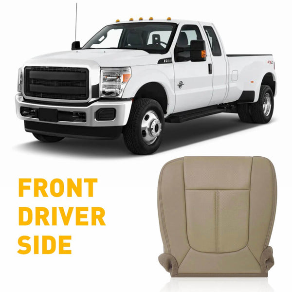 Driver Side Bottom Perforated Leather Seat Cover Fits 2011 - 2016 Ford F250 / F350 / F450 / F550
