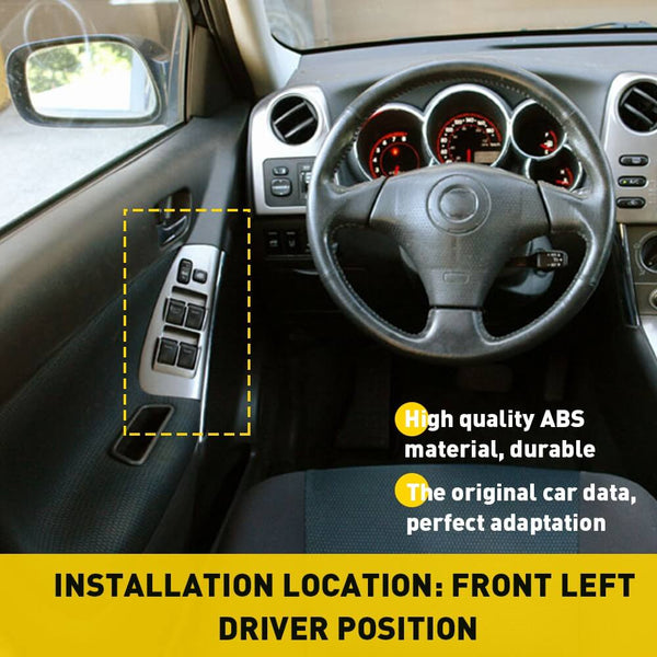 Driver Side Window Switch Bezel Plate For 2003-2008 Toyota Matrix, Pontiac Vibe etc.