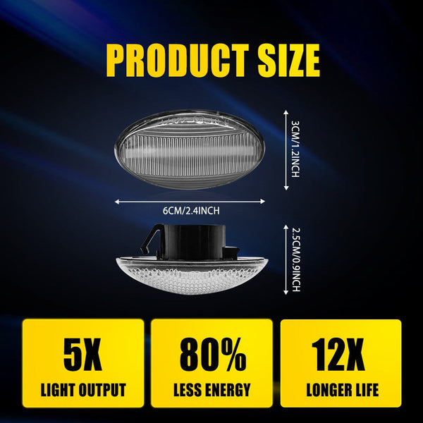 Dynamic LED Side Marker Light for Mini Cooper R50/R52/R53 2002-2008, Front Fender