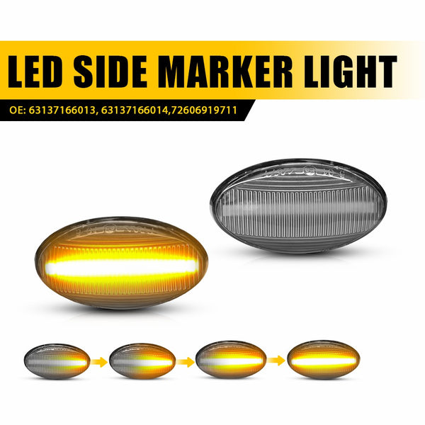 Dynamic LED Side Marker Light for Mini Cooper R50/R52/R53 2002-2008, Front Fender