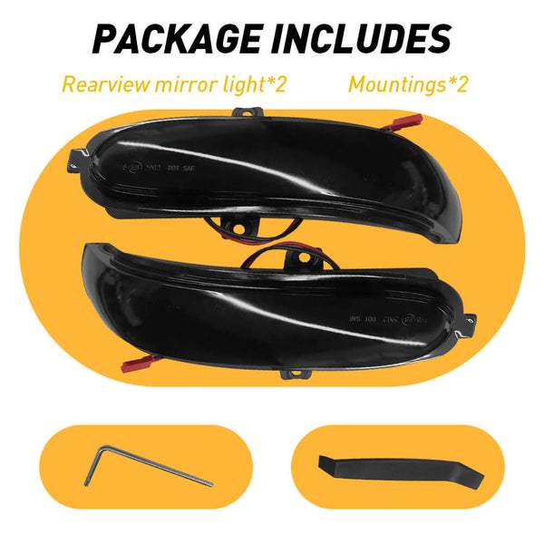 Dynamic LED Side Mirror Turn Signal Light For 2000-2007 Mercedes Benz C W203/C T-Modell/CL 203