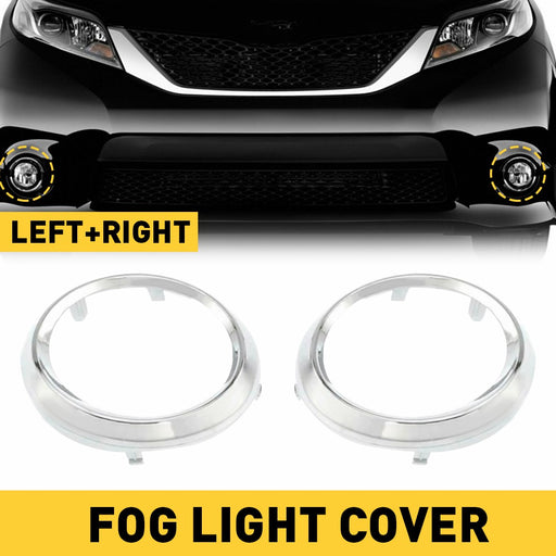 Fog Light Bezel Set for 2013-2017 Tacoma Sienna L, 2011-2017 Sienna Base/LE/Limited/SE/XLE