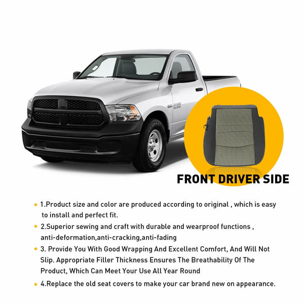 For 2009 - 2012 Dodge Ram 1500 2500 3500 4500 5500 Driver Side Bottom Cloth Seat Cover