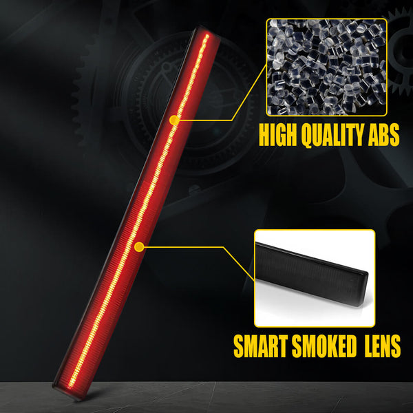 For 2014-2019 Chevrolet Corvette C7 Smoked Len Red LED Rear Bumper Reflector Lights