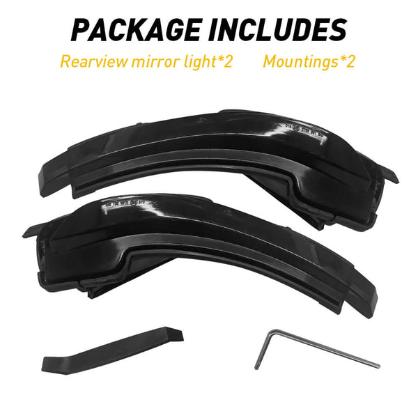 For 2015-2022 Ford Mustang LED Side Mirror Turn Signal Light Lamps with Dynamic Amber Lighting