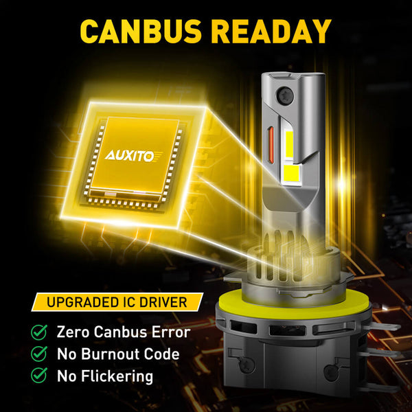 H15 LED Headlight Bulbs High Beam No Adapter Required 30W 10000LM