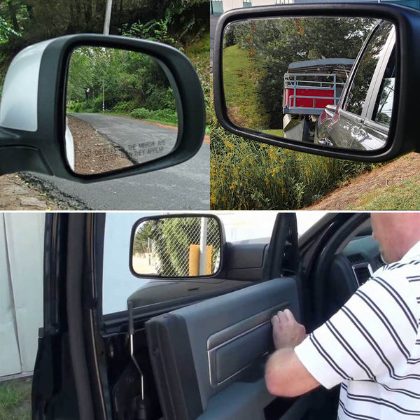 Heated Mirror Glass for 2010-2019 Dodge Ram 1500 2500, 2019 Ram 1500 Classic (Left & Right)