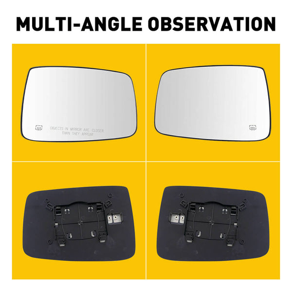 Heated Mirror Glass for 2010-2019 Dodge Ram 1500 2500, 2019 Ram 1500 Classic (Left & Right)