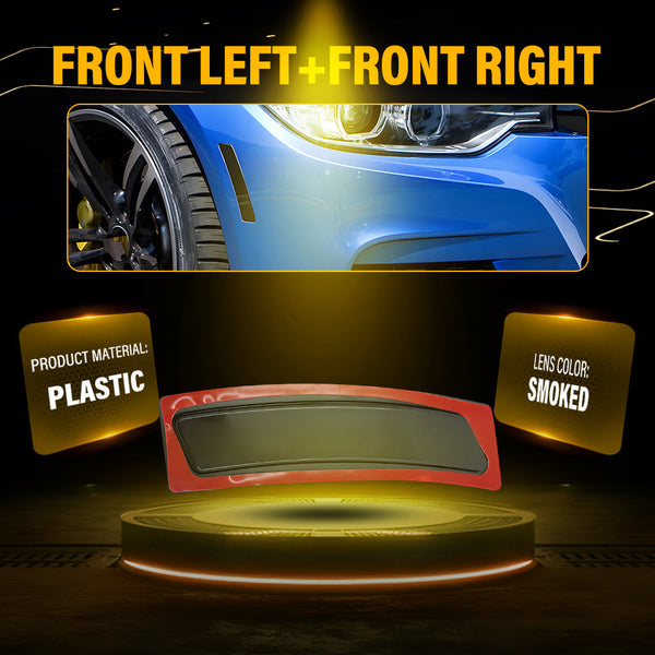 L&R Smoked Bumper Reflector Side Marker Light Reflector for BMW F30/F32/F36 M Sport